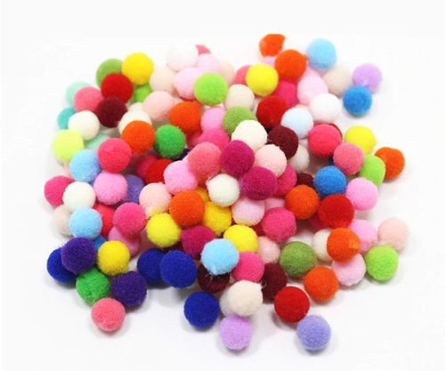 100 Pompones Felpa de Colores - Mini detalles sueltos y rellenos | Creative Box Colombia
