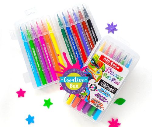 Marcadores Punta Pincel ☺ - Arma tu Box Niñas de a 8 a 12 años | Creative Box Colombia