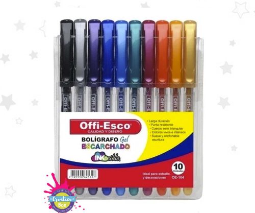 Set Lapiceros Escarchados - Arma tu Box Niñas de a 8 a 12 años | Creative Box Colombia