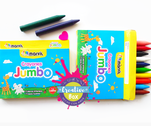 Crayolas Jumbo x 12 - Arma tu Box Niñas de 1 a 3 años | Creative Box Colombia