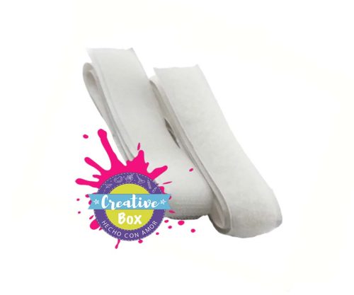 Velcro blanco x 1m ☺ - Sorpresas y Kits Didácticos | Creative Box Colombia