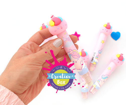 Borrador Kawaii retractil rosa - Kawaii | Creative Box Colombia