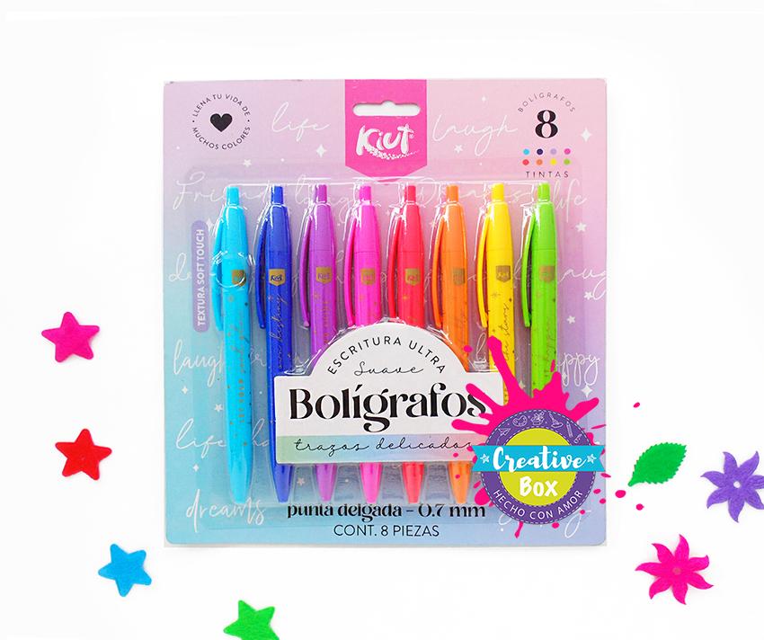 Set 8 Bolígrafos de Colores - Creative Box