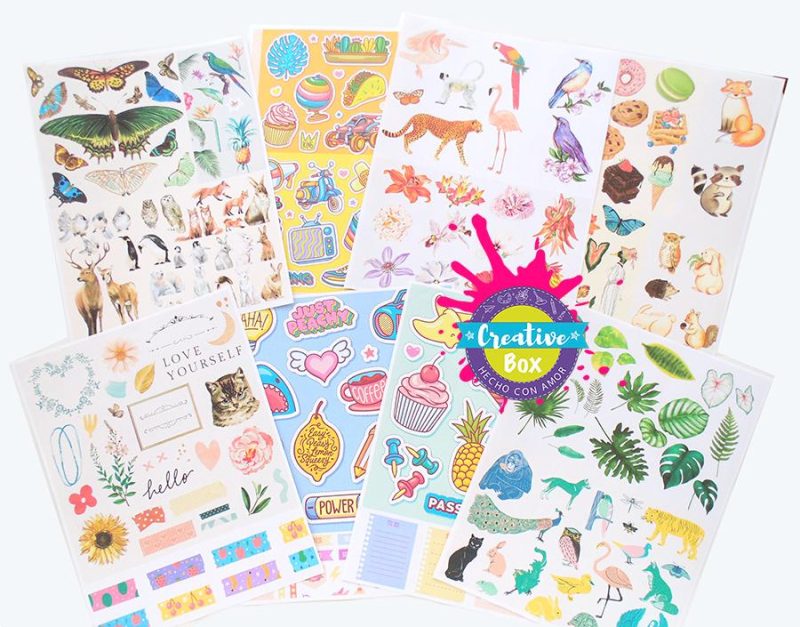 8 Hojas Recorta Stickers