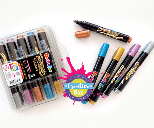 Set Marcadores Metalizados - Arma tu Box Niñas de a 8 a 12 años | Creative Box Colombia