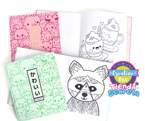 Libro Colorear Kawaii - Arma tu Box Niñas de 4 a 7 años | Creative Box Colombia