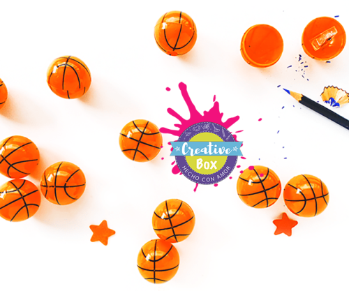 Taja Lápiz Basketball - Mini detalles sueltos y rellenos | Creative Box Colombia