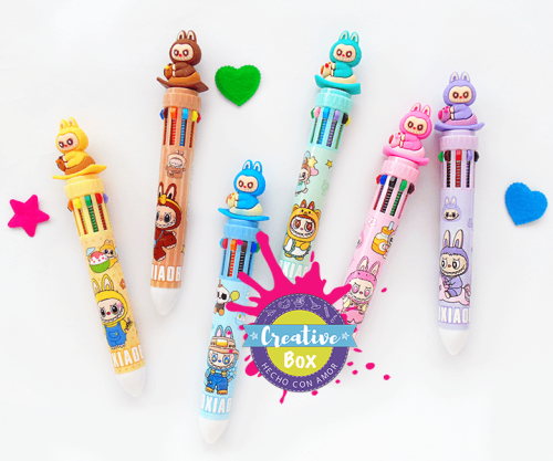 Bolígrafo de Colores Labubu - Arma tu Box Niñas de 4 a 7 años | Creative Box Colombia