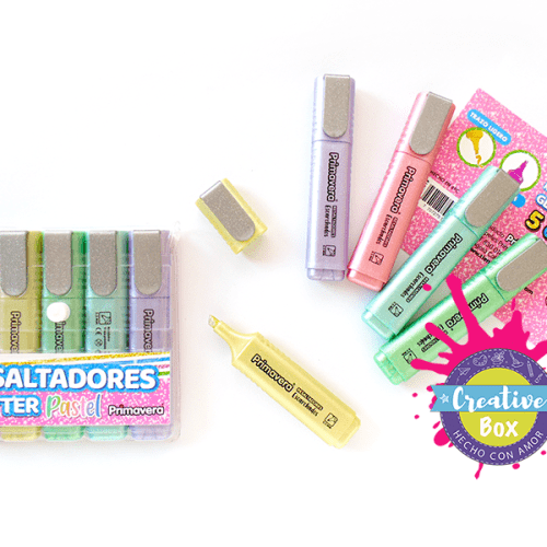 Resaltadores Pastel Glitter