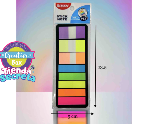 Banderitas Marcadores Neón - Tienda Secreta | Creative Box Colombia