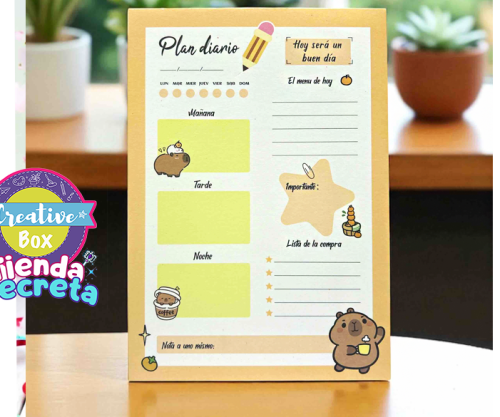 Block Planeador Capibara - Arma tu Box Niñas de a 8 a 12 años | Creative Box Colombia