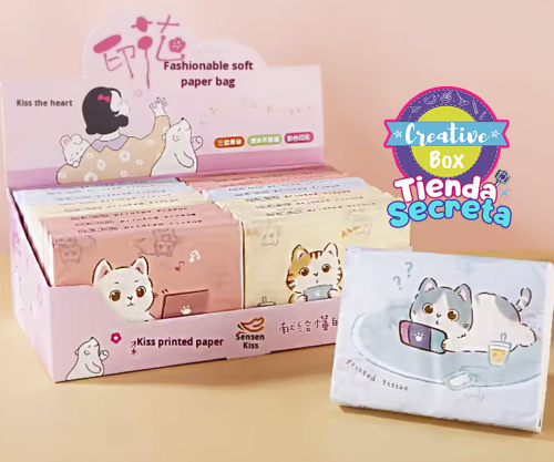 Paquete de Pañuelos Gatos - Arma tu Box Niñas de 4 a 7 años | Creative Box Colombia