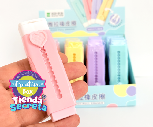 Borrador Retráctil Pastel - Kawaii | Creative Box Colombia