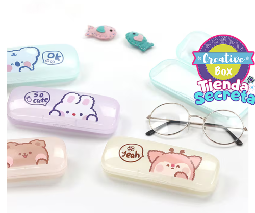 Estuche PortaGafas Kawaii - Arma tu Box Niñas de 4 a 7 años | Creative Box Colombia