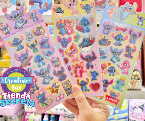 Lámina de stickers Stitch - Arma tu Box Niñas de 4 a 7 años | Creative Box Colombia