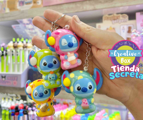Mini Squishy Llavero Stitch - Arma tu Box Niñas de 4 a 7 años | Creative Box Colombia