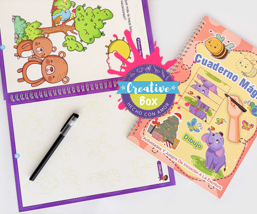 Libro Mágico Dibujo Grande - Arma tu Box Niñas de 4 a 7 años | Creative Box Colombia