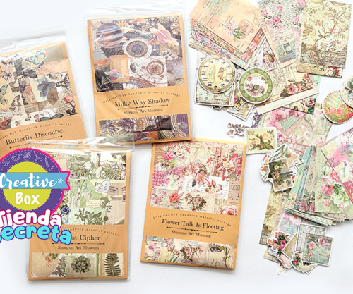 Sobre de Stickers Vintage - Scrapbooking | Creative Box Colombia