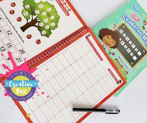 Libro Mágico Matemáticas Grande - Arma tu Box Niñas de 4 a 7 años | Creative Box Colombia