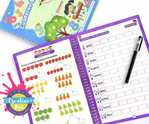 Libro Mágico Números Grande - Arma tu Box Niñas de 4 a 7 años | Creative Box Colombia