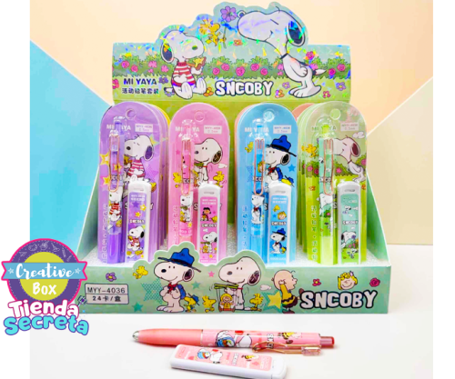 Portaminas Snoopy - Arma tu Box Niñas de a 8 a 12 años | Creative Box Colombia