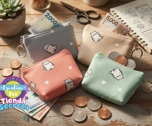 Monederos Gatos - Mini detalles sueltos y rellenos | Creative Box Colombia