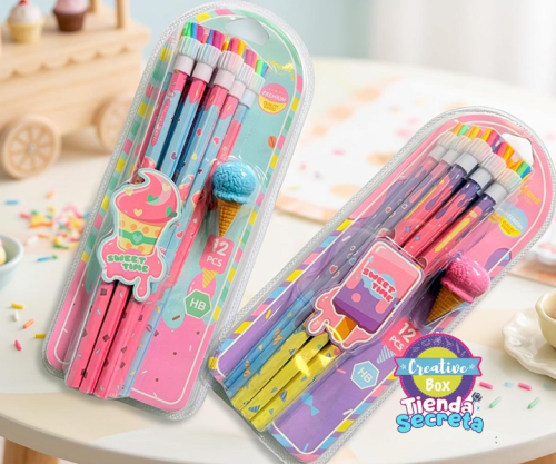 Set Lápices Helados - Kawaii | Creative Box Colombia
